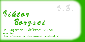 viktor borzsei business card